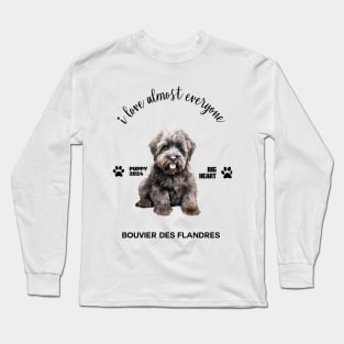 Bouvier des Flandres  i love almost everyone Long Sleeve T-Shirt